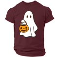 thumbnail image 2 of Mens Halloween Shirt Spooky Ghost Print Halloween T Shirts Graphic Print Short Sleeve Halloween Tee Tops, 2 of 5