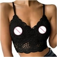 thumbnail image 3 of Penkiiy Women Lingerie Women's Lace Beauty Back Tube Top Wrap Chest Sexy Bottoming Vest Hollow Bra Black Bras, 3 of 5
