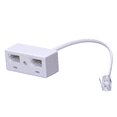thumbnail image 1 of 4X RJ11 Plug to Dual UK BT Telephone Socket Convertor, 1 of 6