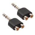 thumbnail image 1 of 2 Conectores Estéreo 6 35 Mm Y 1/4 Pulgadas A 2 Conectores RCA Convertidor Audio Divisor, 1 of 9