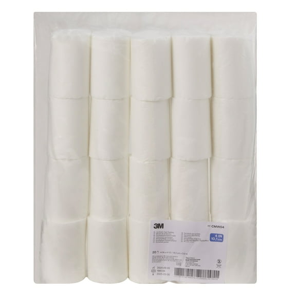 3M Synthetic Cast Padding 4" x 4 yard Polyester White CMW04, 20 Ct