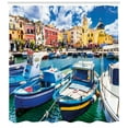 thumbnail image 3 of Ambesonne Italy Shower Curtain, Colorful Procida Island, 69"Wx70"L, Multicolor, 3 of 3