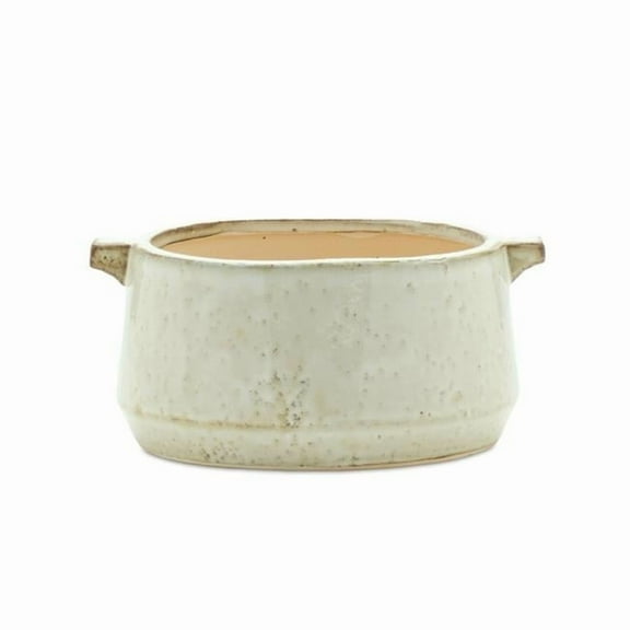 Grey Clay Round Pot Planter