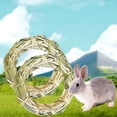thumbnail image 3 of BESTSKY Rabbit Chew Toys Nature Grass Ring Toys for Teeth Care Gnawing Treats Toy for Hamsters Chinchillas Guinea Pigs Gerbils Rat Pet Cage Entertainment Accessories, 3 of 4