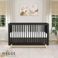 Dream On Me Hygge 5in1 Convertible Crib, Matte Black Vintage