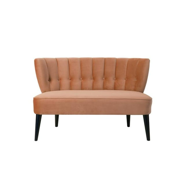 Becca Canal et Bouton Tufted Canapé Orange