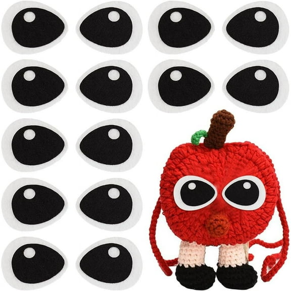 60 Pairs Felt Eyes for Crafts 2 Inch Black Flat Round Eyes Craft Safety Eyes Animal Making Eyes for Puppet Teddy Bear Crochet Plush Animal Making diy