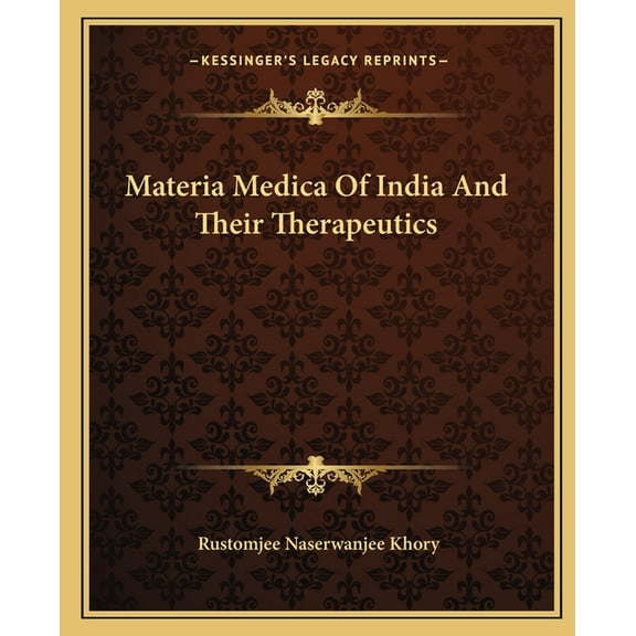 Materia Medica Of India And Their Therapeutics (Paperback)