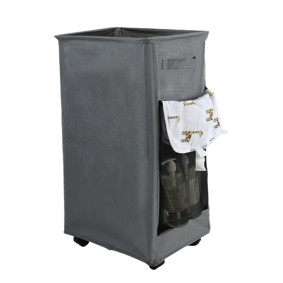 84L Rolling Laundry Basket Large Laundry Hamper with Wheels Collapsible Clothes Hamper Rolling Tall Laundry Storage Cart Foldable Clothes Organizer