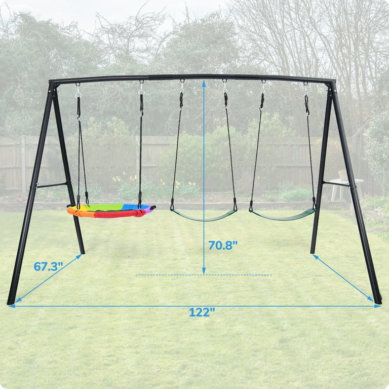 FaB　　Swing Big RF ３枚セット Hapfan 7.3ft Tall 600lb Heavy Duty Swing Set with 1 Platform Swing