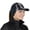 grey plaid, variant on Women's Winter Ponytail Hat | Trucker Hat with drop down ear warmers - quilted/black