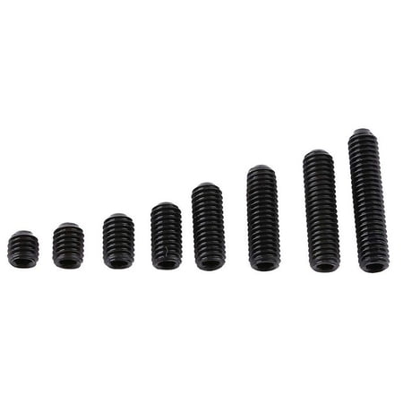 

Yazoeiaing 200pcs M3 Black Hex Socket Cap Head Screw Steel Socket Cup Point Grub Set Hex Socket Set Screw Screw Assortment A1J-407