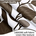 thumbnail image 4 of Brown Leaf Shower Curtain for Bathroom Botanical Eucalyptus Nature Eucalyptus Shower Curtain Set Floral Leaves Bathroom Decor Natural Bath Curtain 72x72, 4 of 6