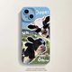 thumbnail image 3 of Korean Cute Collage Sunglasses Cow Phone Case For iPhone 15 14 13 12 Pro Max 11 Lovely Cool Silicone Shockproof Soft Back Cover, 3 of 5