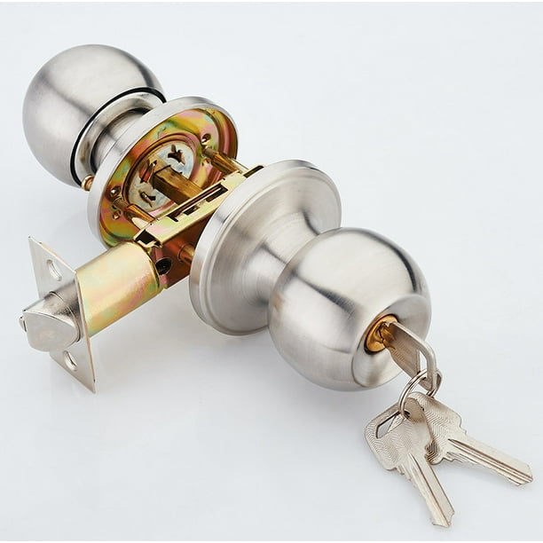 Cerraduras de puerta con llaves Cerradura de puerta de acero inoxidable adecuada para espesor de puerta Cerradura de puerta de baño de aleación de aluminio de 50-69 mm
