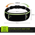 thumbnail image 2 of CHOK Ceinture de Course avec Sangle Élastique Ajustable Imperméable, Sacs de Taille Résistants à la Sueur à Grande Capacité, Parfaits pour la Course et l'Extérieur - Noir, 2 of 6