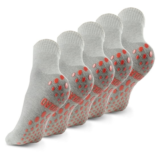 NOVAYARD 5 Pairs Non Slip Socks Hospital Non Skid Sticky Grip Socks Yoga Pilates Socks Men Women