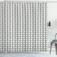 thumbnail image 1 of Ambesonne Ethnic Shower Curtain, Tribal Sqaures Pattern, 69"Wx75"L, Black and White, 1 of 3