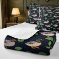 thumbnail image 4 of Manfei Green Billed Waterfowl Print Quilt King,Boys Mallard Duck King Coverlet Set,3pcs,1 Bedspread and 2 Pillowcases, 4 of 7