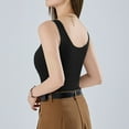 thumbnail image 3 of Bocqde Débardeur de Pyjama Côtelé pour Femmes avec Coussinets de Poitrine Grande Taille Mode Décontractée Sans Manches Col Rond Grand Bretelle Chemise de Nuit Douce Confortable Respirante pour la Maison, 3 of 4