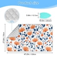 thumbnail image 2 of Bright Orange Flower Ironing Mat Blanket for Table Top Travel Portable Ironing Board Pad 47.2x27.6 Inch, 2 of 6