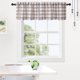 thumbnail image 1 of Paquete de 1 cenefa de cuadros vichy a cuadros estilo búfalo para ventanas, cortinas para cafeterías, casas de campo, baños, cocinas o salas de estar. Cortinas cortas con bolsillo para barra, azul, 1 of 8