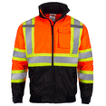 thumbnail image 2 of JORESTECH Hi-Vis Safety Bomber Jacket, Two-Toned, ANSI Class 3 (Orange, L), 2 of 6