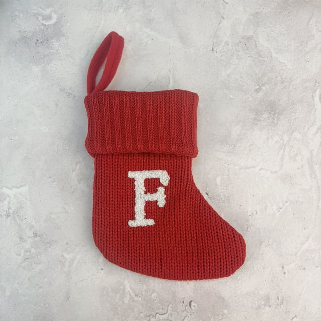 Iumwxz Woolen Letter Christmas Stocking Ornament Christmas Stocking Ornament Letter Candy Stocking Ornament hanging ornaments polyester Today Discount