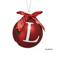 thumbnail image 5 of HOLIDAY TIME L RED LETTER GLASS ORNAMENT, 5 of 5