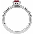 thumbnail image 2 of Sterling Silver Oval Created Ruby Ring, 2 of 7