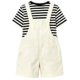 thumbnail image 4 of XINXIAOO Kids Girls Summer Outfits 2 Piece Sets Short Sleeve Tops Shorts Girls Clothes Size 5-6 Years, 4 of 4