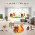 thumbnail image 4 of ABPETE Yellow Duck Cat Feeder Toy, Little Yellow Duck Cat Toy Treat Feeder, 2-in-1 Interactive Cat Toy & Slow Feeder, Cat Dog Treat Dispenser with Button (1pcs), 4 of 6
