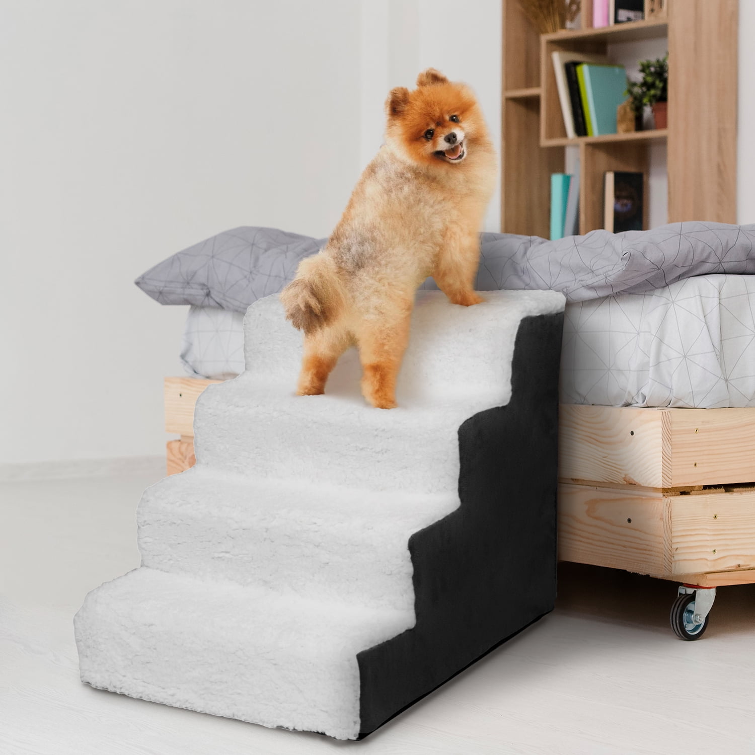 Precious Tails Deluxe High Density Foam 4 Step Pet Stairs for Dogs and Cats Durable Lightweight and Portable Staircase for Easy Mobility Assistance Walmart