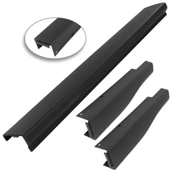 cciyu Tailgate Molding Cap FO1904134 Compatible with 2008-2016 for Ford F-250 F-350 F-450 F-550 Super Duty Tailgate With Flex Step & 6.75 Foot Bed Top Rear Tailgate Moulding Trim