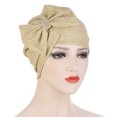 thumbnail image 1 of Head Cap Multicolor Elastic Polyester Forehead Cross Large Bow Head Wrap for Women, 1 of 8