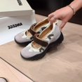 thumbnail image 2 of Women's Platform Ballet Sneakers, Hidden Wedge Mary Jane Shoes with Hook-and-Loop Strap, 2 of 4