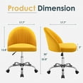 thumbnail image 5 of Furmax Home Office Chairs  with Adjustable Height,  Comfortable Swivel Rolling Chair for Office Study Bedroom Living Room, Yellow, 5 of 6
