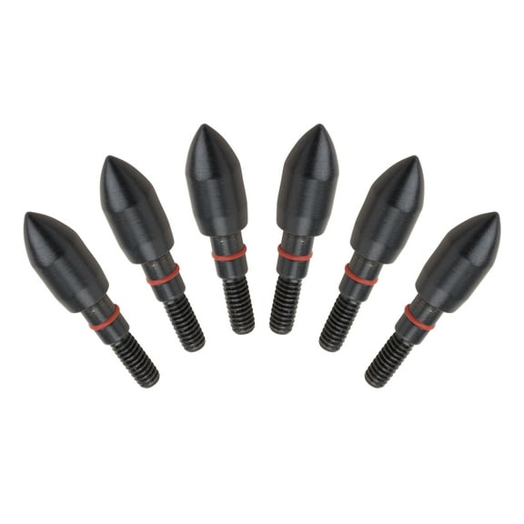 Allen Company Fat Belly Steel Bullet Point Archery Broadhead, 6-Pack, 100-Grain, 1492A, Black