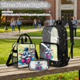 thumbnail image 2 of ZUXONGSY Astronaut Galaxy Print Clear Backpack Set for School, 3 Pcs Transparent Bookbag with Mesh Pocket, Clear Lunch Bag and Pencil Case, See Through Backpack for Students, 2 of 5