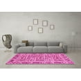 thumbnail image 3 of Ahgly Company Indoor Square Abstract Pink Modern Area Rugs, 3' Square, 3 of 4