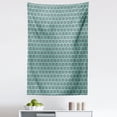 thumbnail image 1 of Ikat Tapestry, Traditional Elements Abstract Circles and Dots Inspirations Tribal, Fabric Wall Hanging Decor for Bedroom Living Room Dorm, 5 Sizes, Turquoise Grey, by Ambesonne, 1 of 1