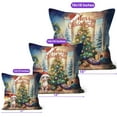 thumbnail image 4 of Merry Christmas Sphynx Santa Hat Xmas Tree Winter Holiday Pillow Cushion Double Sided Cat Lover Kitten Owner Gifts Idea Throw Pillow - 01013, 4 of 4