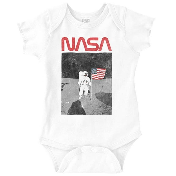 Vintage NASA Astronaut Space Landing Romper Boys or Girls Infant Baby Brisco Brands NB