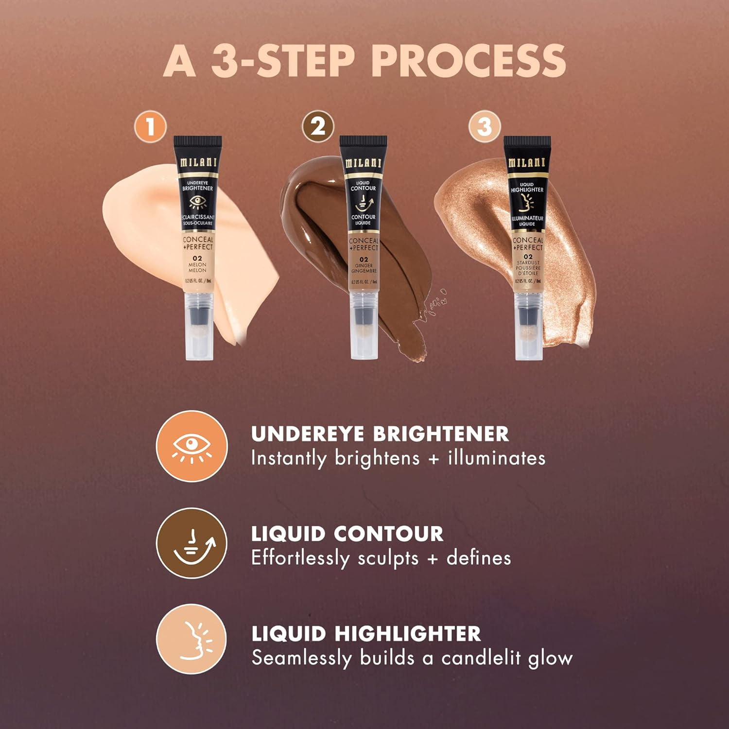 Milani Conceal + Perfect Liquid Contour, Toffee