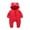 Red, variant on Godderr Infant Toddler DownPuffer Jumpsuit Newborn Baby Ears Hooded Snowsuit Boys Girls Solid Color Bodysuit Winter Onesie Warm Romper Pajamas 0-24M