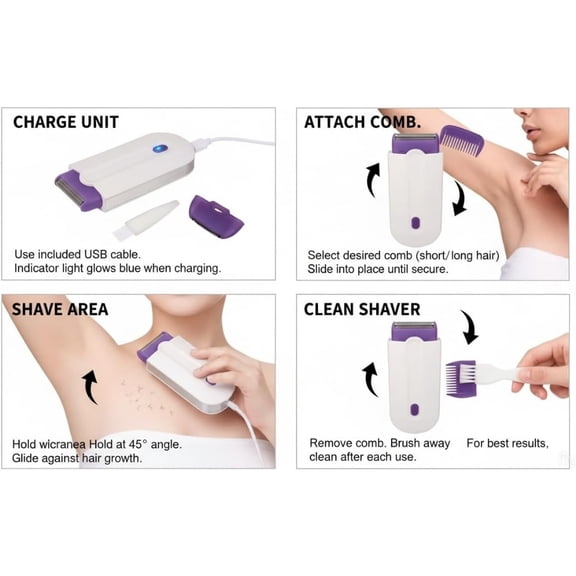 Women' Portable Electric Hair Epilator & Shaver Suitable