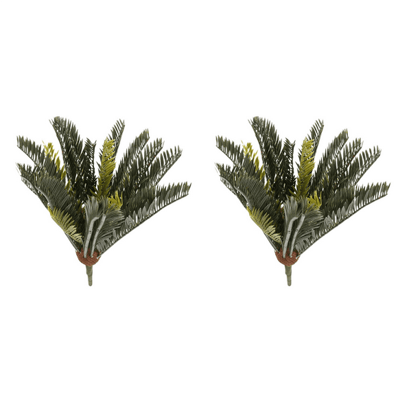 2X Tropical Plants Artificial Palm Tree Plastic Palm Leaves Green Monstera Coconut Leafs