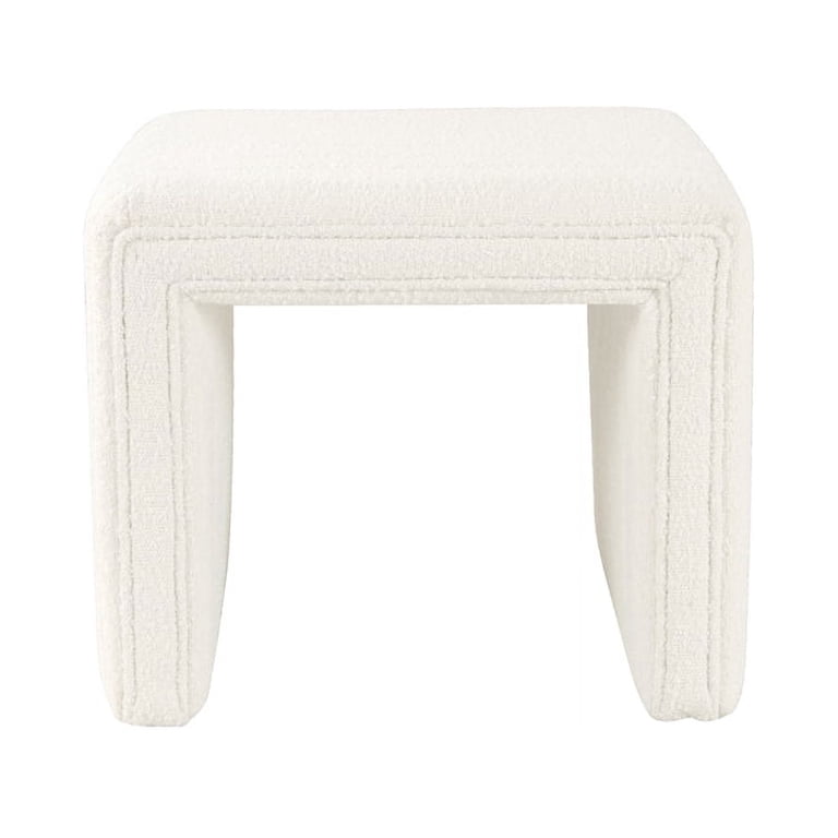 HomePop Modern Channel Ottoman, Cream Boucle - Walmart.com
