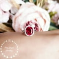 thumbnail image 3 of Ruby Engagement Ring, 5 carats Oval Cut Genuine Lab Grown Pigeons Blood Ruby, Red Gemstone Ring, 3 of 4