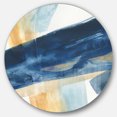 thumbnail image 1 of Designart 'Indigo Panel I' Art Mural Géométrique en Métal - Disque de 36, 1 of 5
